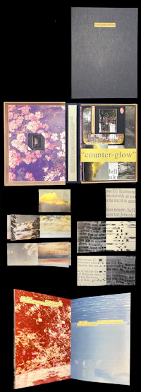 a set of books with various pictures inside