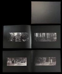 a black and white photo book with black and white photos