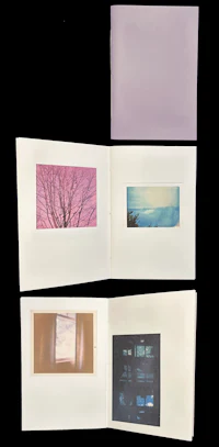 a book with several photos of trees and trees