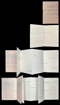 a set of books with writing on them